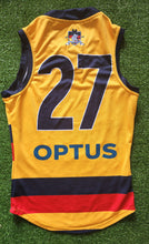 Load image into Gallery viewer, 2021 Adelaide Crows SANFL YELLOW Player Issue Guernsey