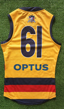 Load image into Gallery viewer, 2021 Adelaide Crows SANFL YELLOW Player Issue Guernsey
