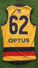 Load image into Gallery viewer, 2021 Adelaide Crows SANFL YELLOW Player Issue Guernsey