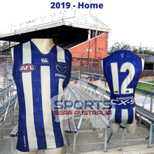 Load image into Gallery viewer, 2019 North Melbourne Kangaroos AFL HOME Player Issue Guernsey
