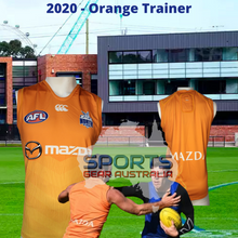 Load image into Gallery viewer, 2020 North Melbourne Kangaroos AFL TRAINING Player Issue Guernsey ORANGE
