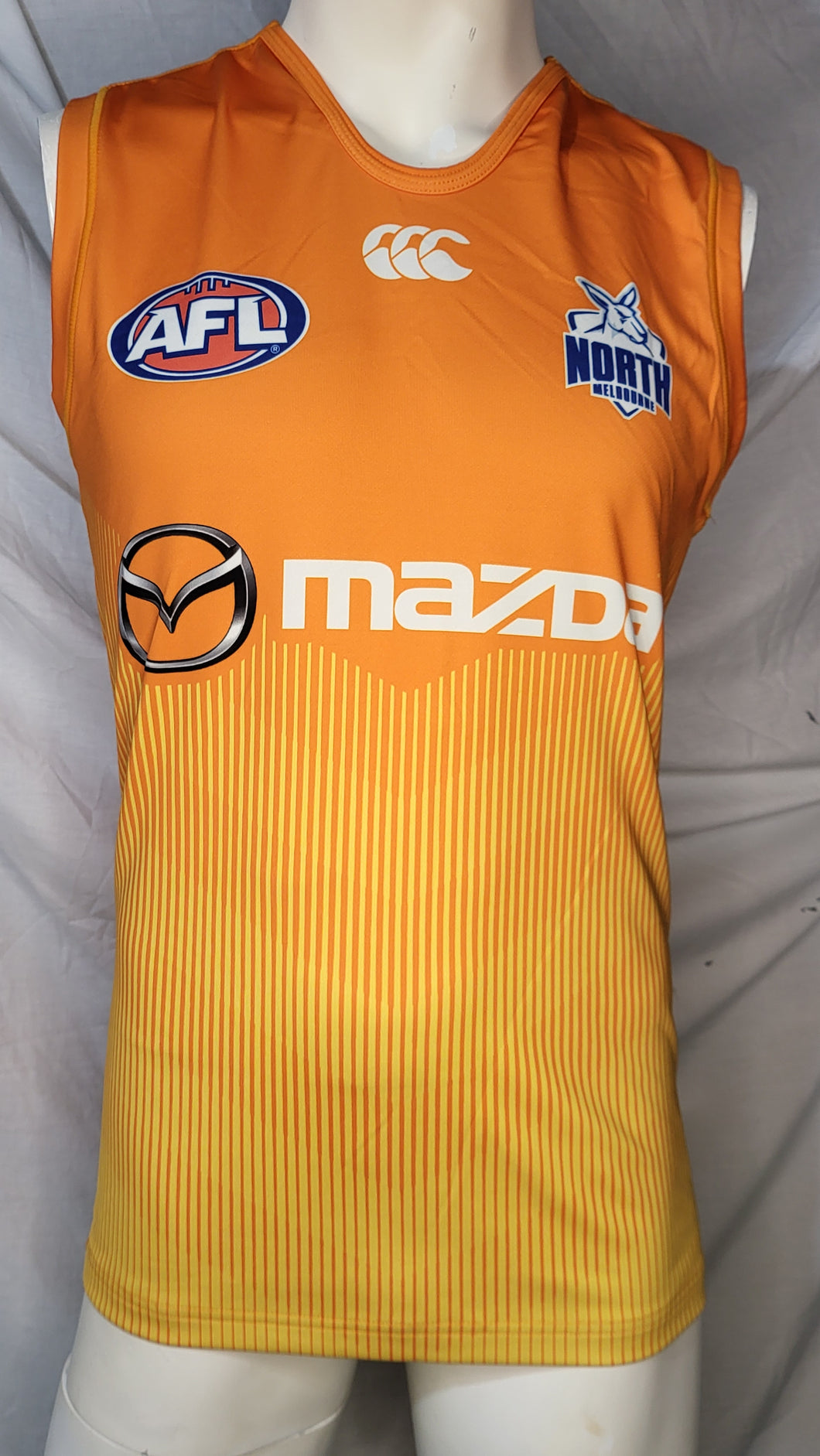 2020 North Melbourne Kangaroos AFL TRAINING Player Issue Guernsey ORANGE