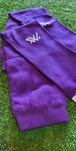 Load image into Gallery viewer, 2020 Melbourne Demons AFLW Player Issue Socks - Purple XL 11-14
