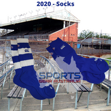 Load image into Gallery viewer, 2020 North Melbourne Kangaroos AFL Player Issue Socks
