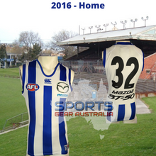 Load image into Gallery viewer, 2016 North Melbourne Kangaroos AFL HOME Player Issue Guernsey
