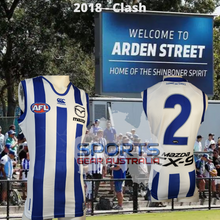 Load image into Gallery viewer, 2018 North Melbourne Kangaroos AFL CLASH Player Issue Guernsey
