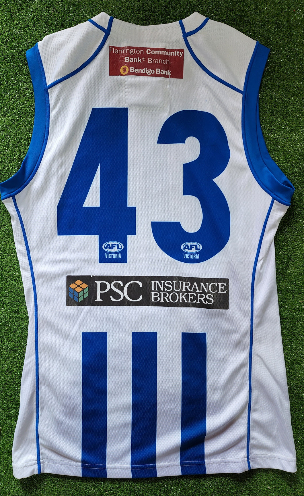 2018 North Melbourne Kangaroos VFL AWAY Player Issue Guernsey