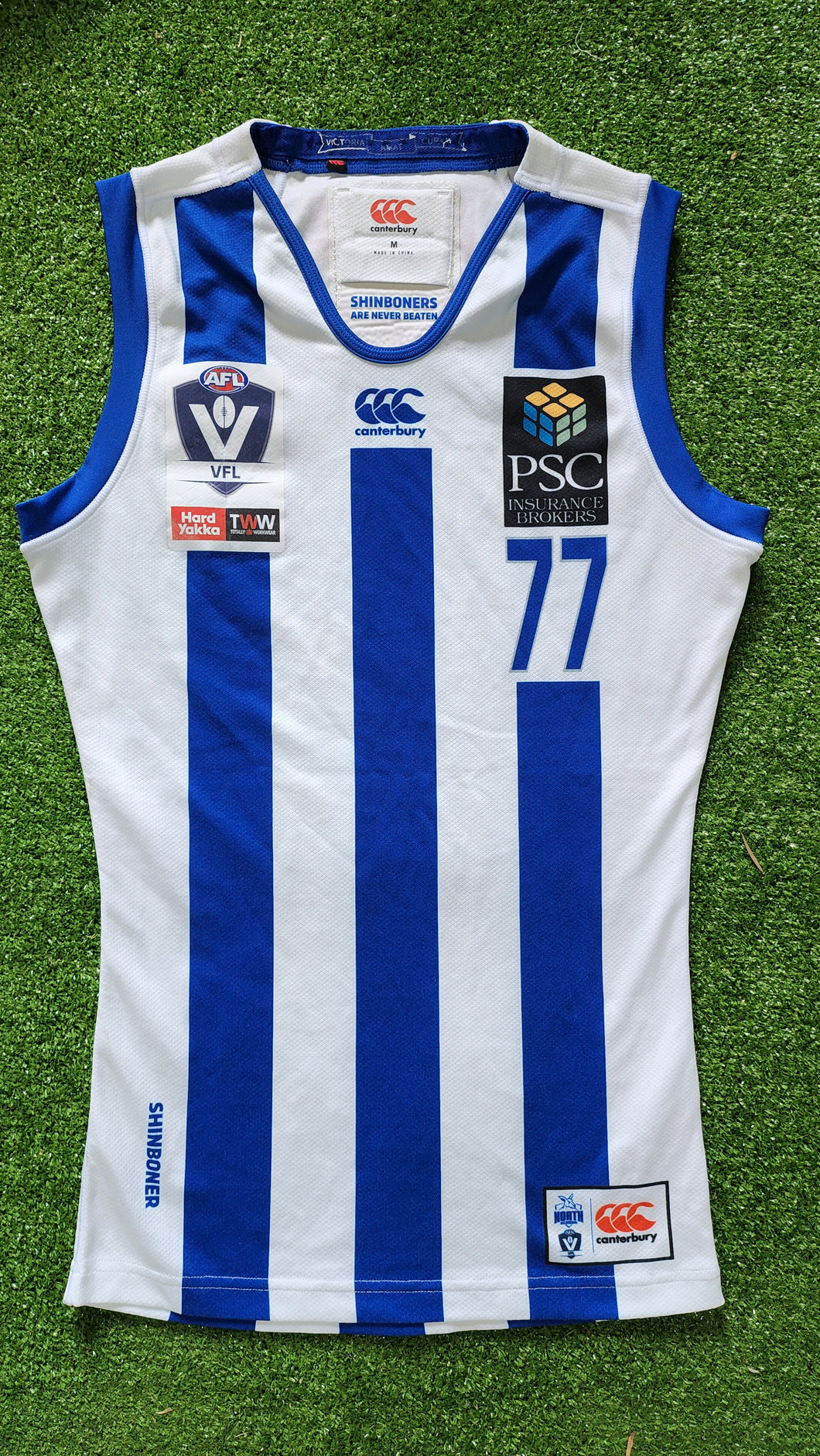 2019 North Melbourne Kangaroos VFL CLASH Player Issue Guernsey