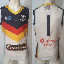 Load image into Gallery viewer, 2019 Adelaide Crows SANFL HOME Player Issue Guernsey - HEAT SEAL Sternum logo
