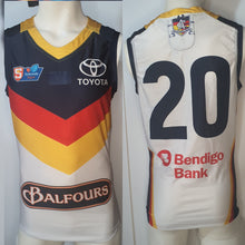 Load image into Gallery viewer, 2019 Adelaide Crows SANFL HOME Player Issue Guernsey - HEAT SEAL Sternum logo
