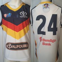 Load image into Gallery viewer, 2019 Adelaide Crows SANFL HOME Player Issue Guernsey - HEAT SEAL Sternum logo
