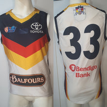 Load image into Gallery viewer, 2019 Adelaide Crows SANFL HOME Player Issue Guernsey - HEAT SEAL Sternum logo
