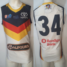 Load image into Gallery viewer, 2019 Adelaide Crows SANFL HOME Player Issue Guernsey - HEAT SEAL Sternum logo
