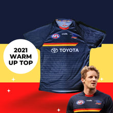 Load image into Gallery viewer, 2021 Adelaide Crows AFL WARM UP Player Issue Top
